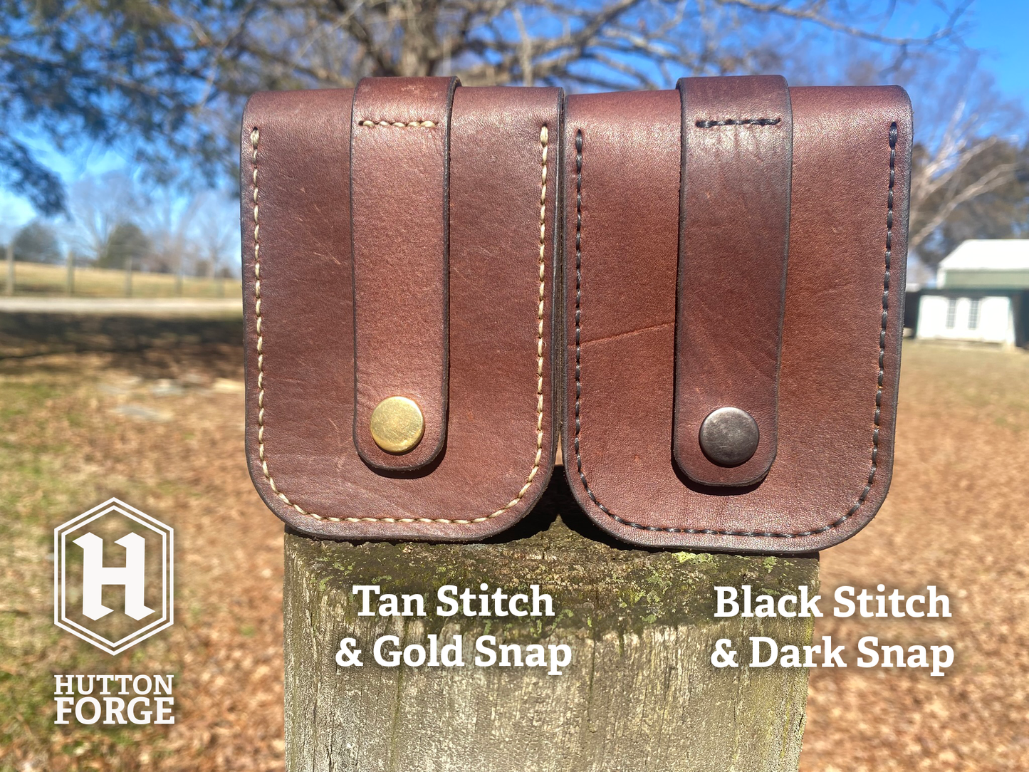 Handmade Leather Pouch with Belt Loop – Hand stitched