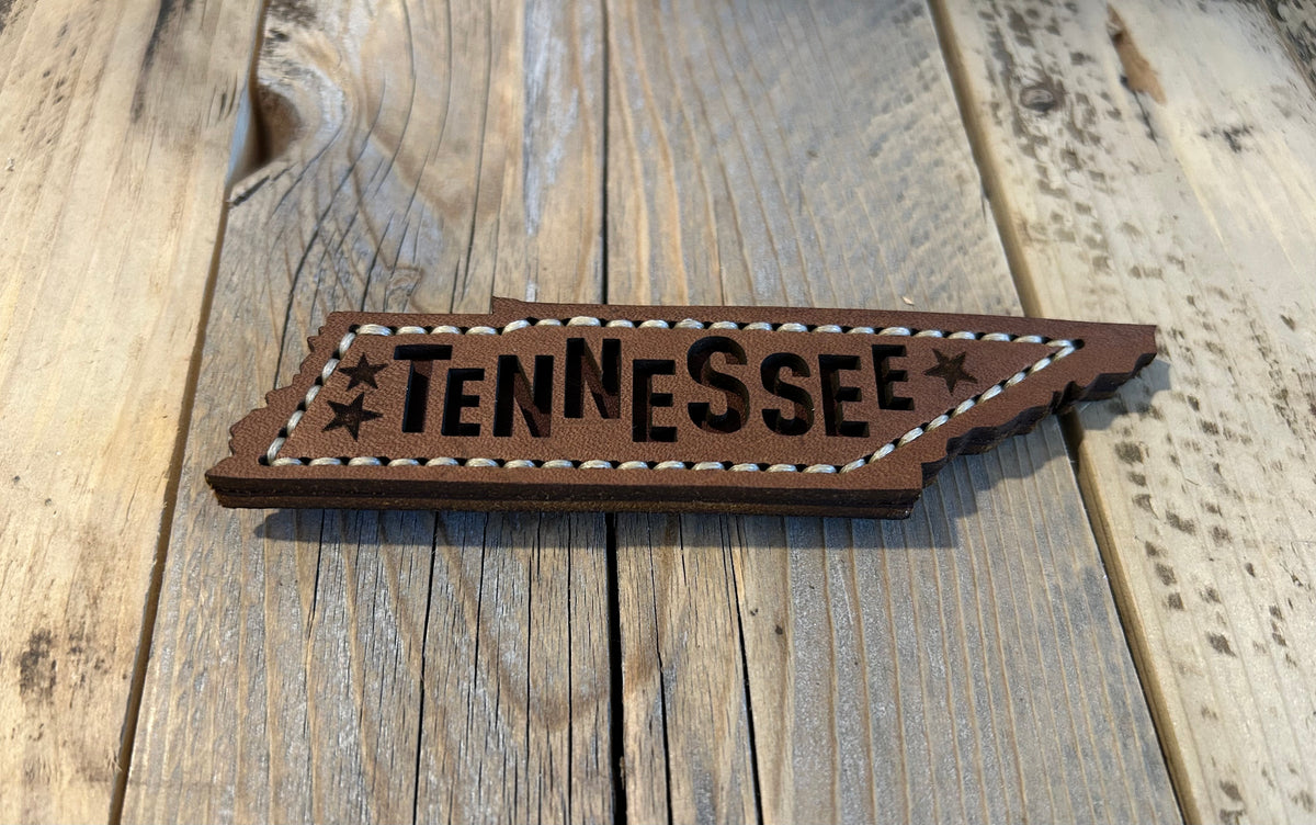 Tennessee State Leather Magnet