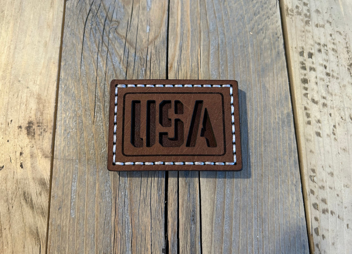 USA Banner Leather Magnet