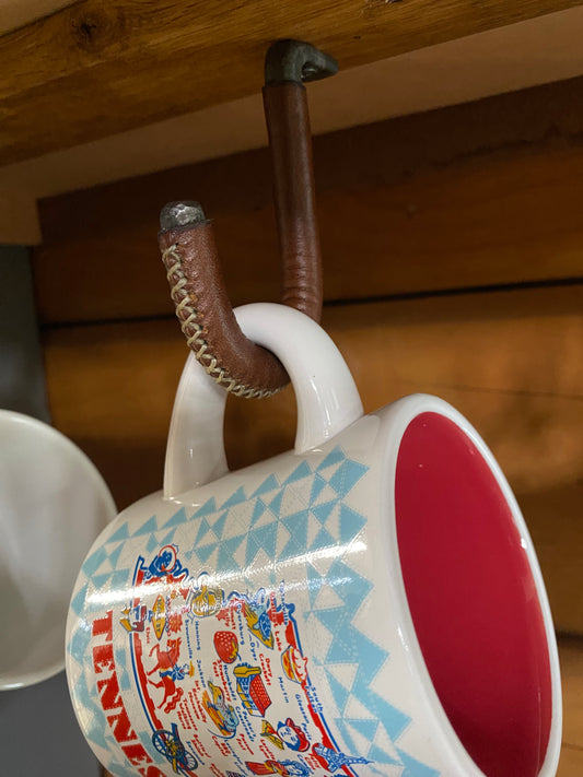 Leather Wrapped Mug Hook