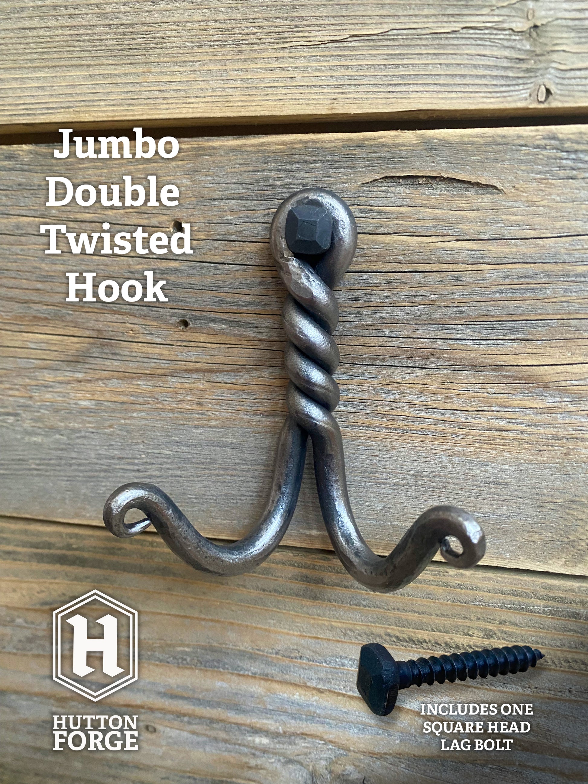 Jumbo twisted wall hook