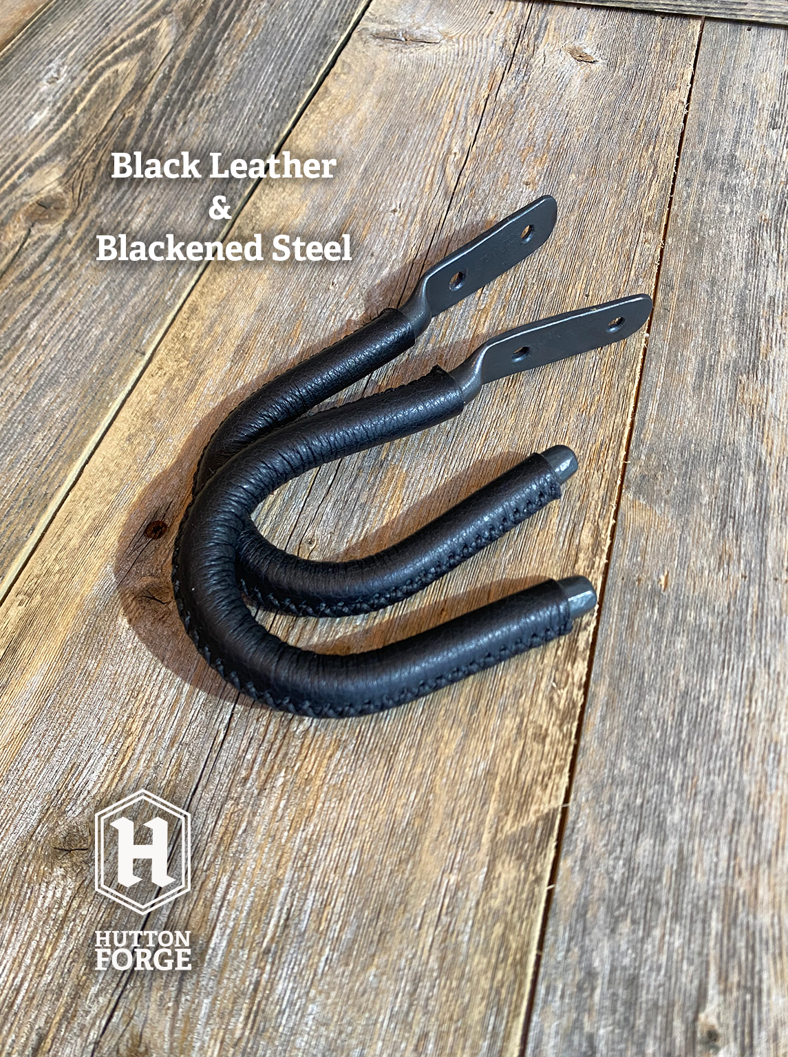 Rustic Leather Wrapped Gun Hooks (Set of 2)