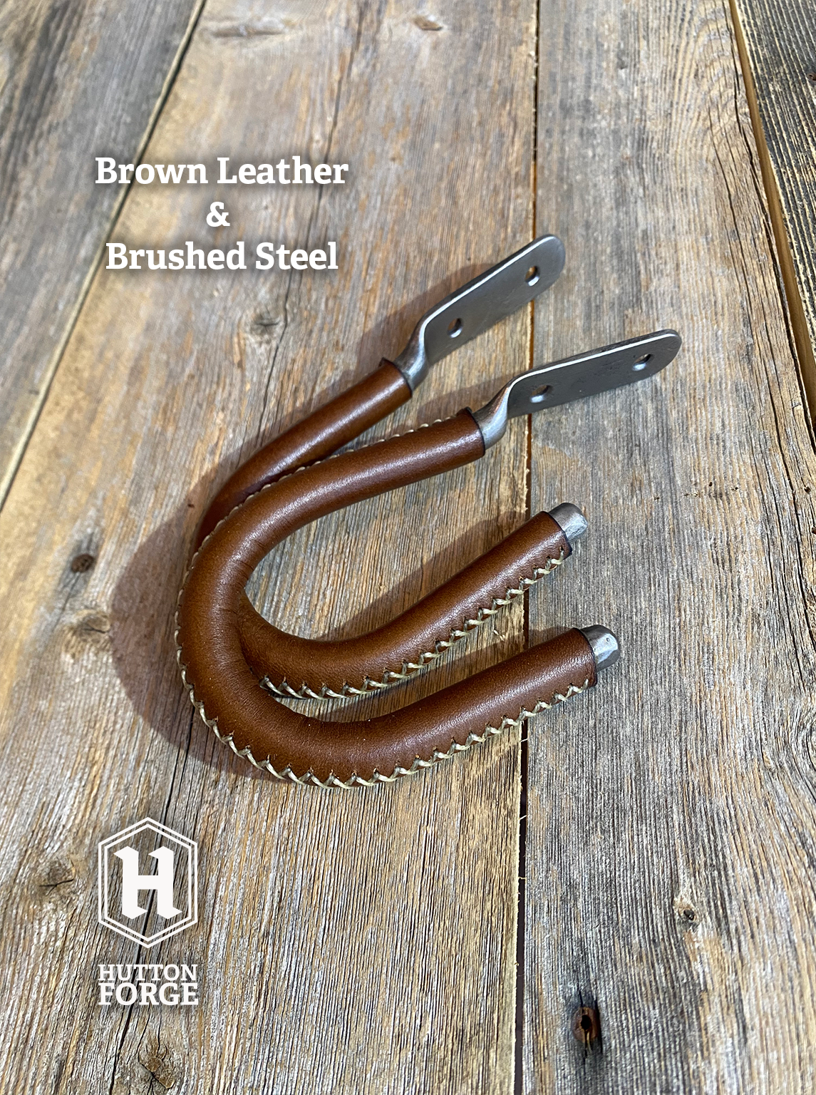Rustic Leather Wrapped Gun Hooks (Set of 2)