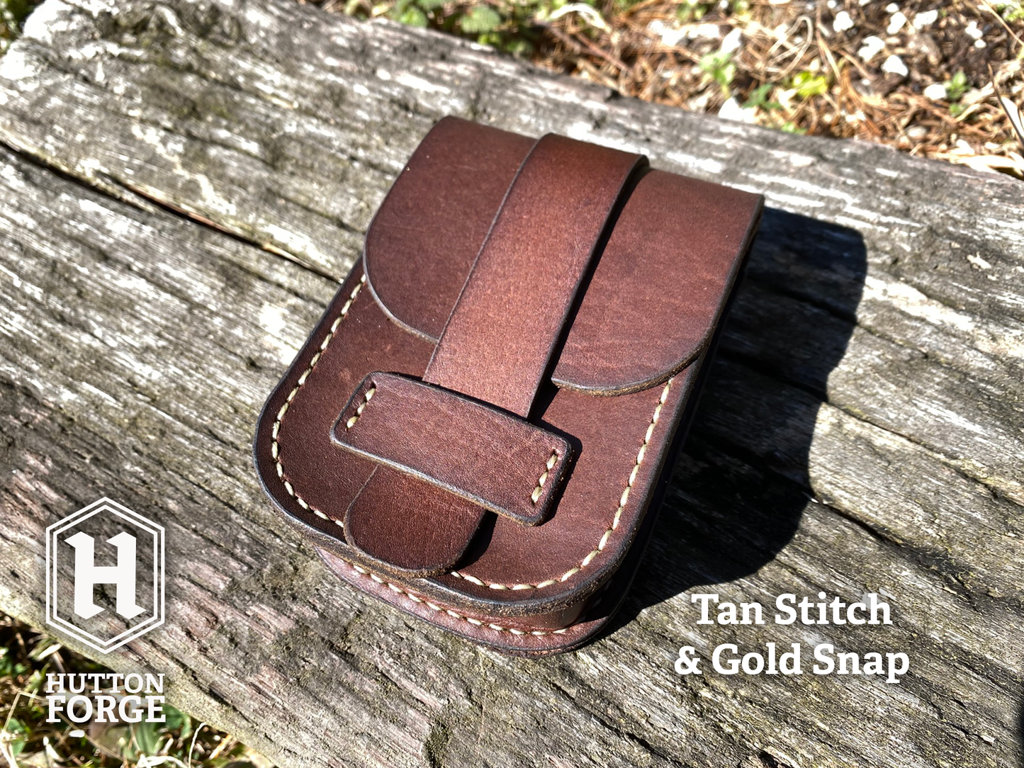 Handmade Leather Pouch with Belt Loop – Hand stitched